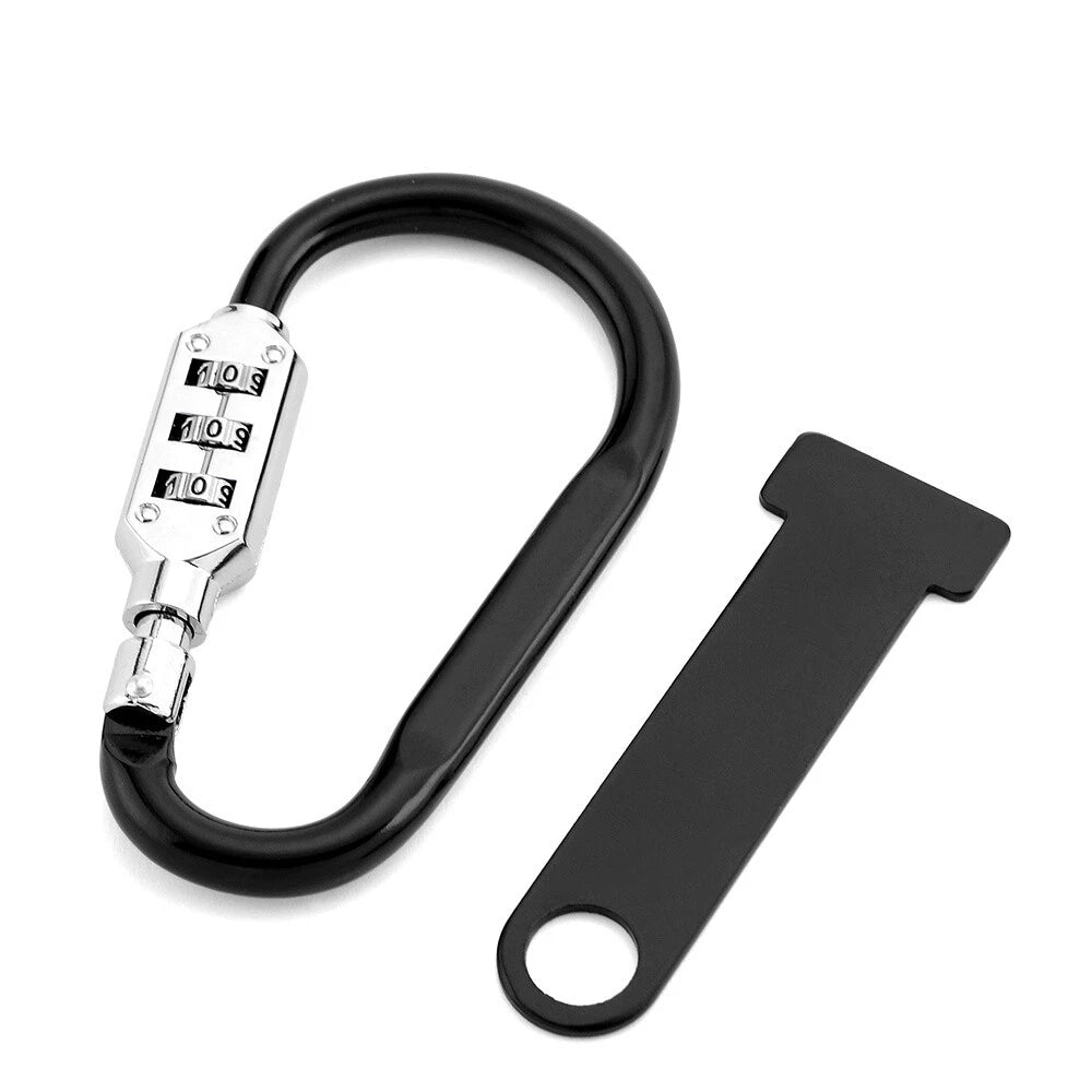 Universal Motorcycle Helmet Security Combination Lock Accessories Black