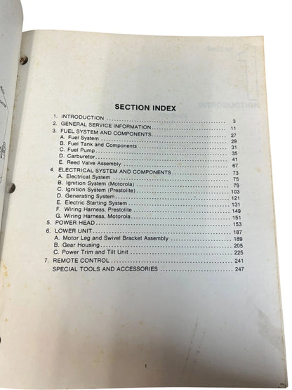 Service Manual for Force Outboards OB 3873-1 (Three Cylinder Models)
