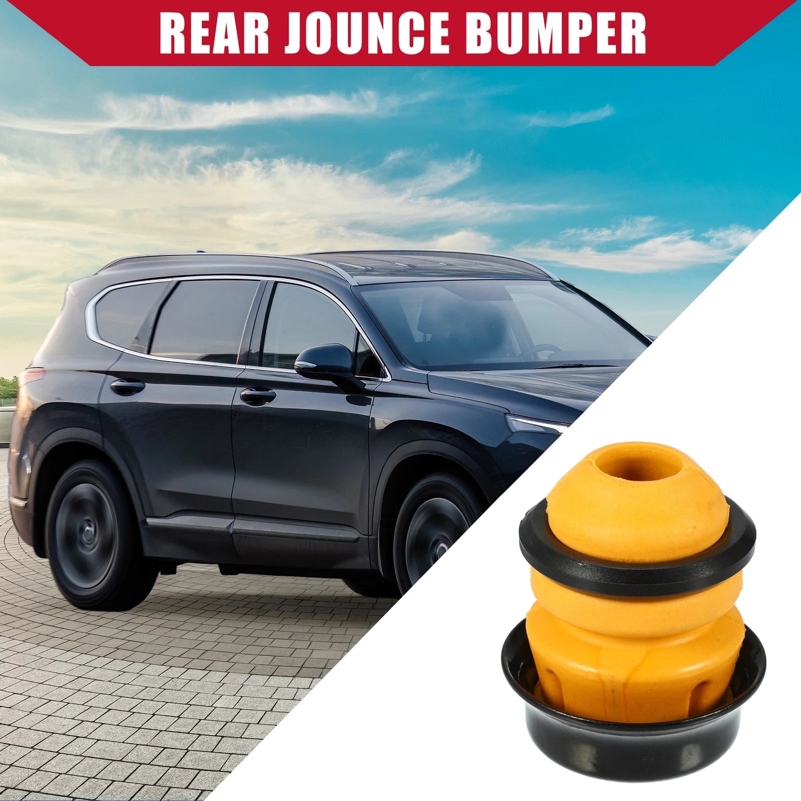 Rear Jounce Bumper 2 Pack Replacement for Hyundai Santa Fe (2007–2012) 4WD