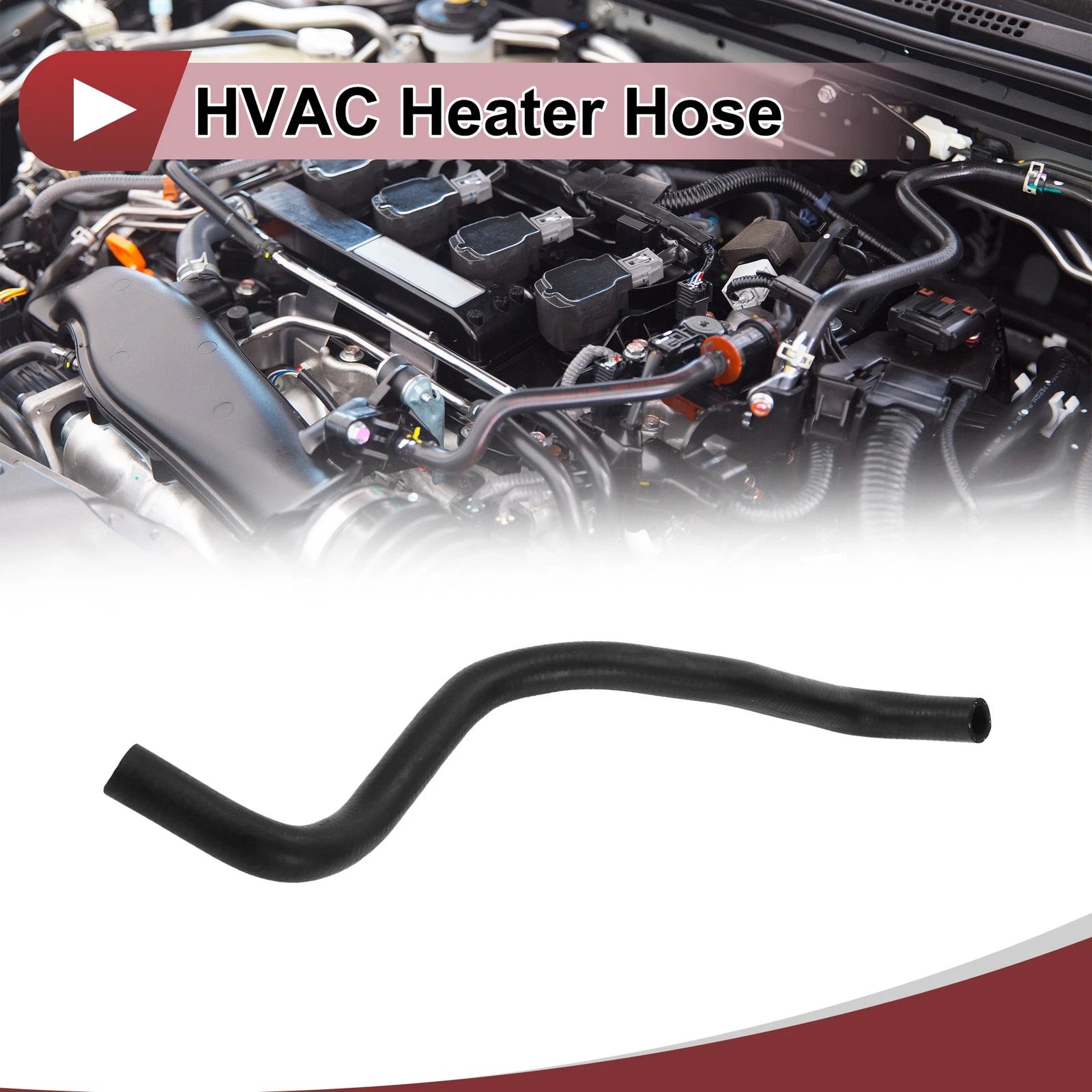 HVAC Heater Hose Replacement for Honda CR-V 2.4L 2002-2006 Rubber Black