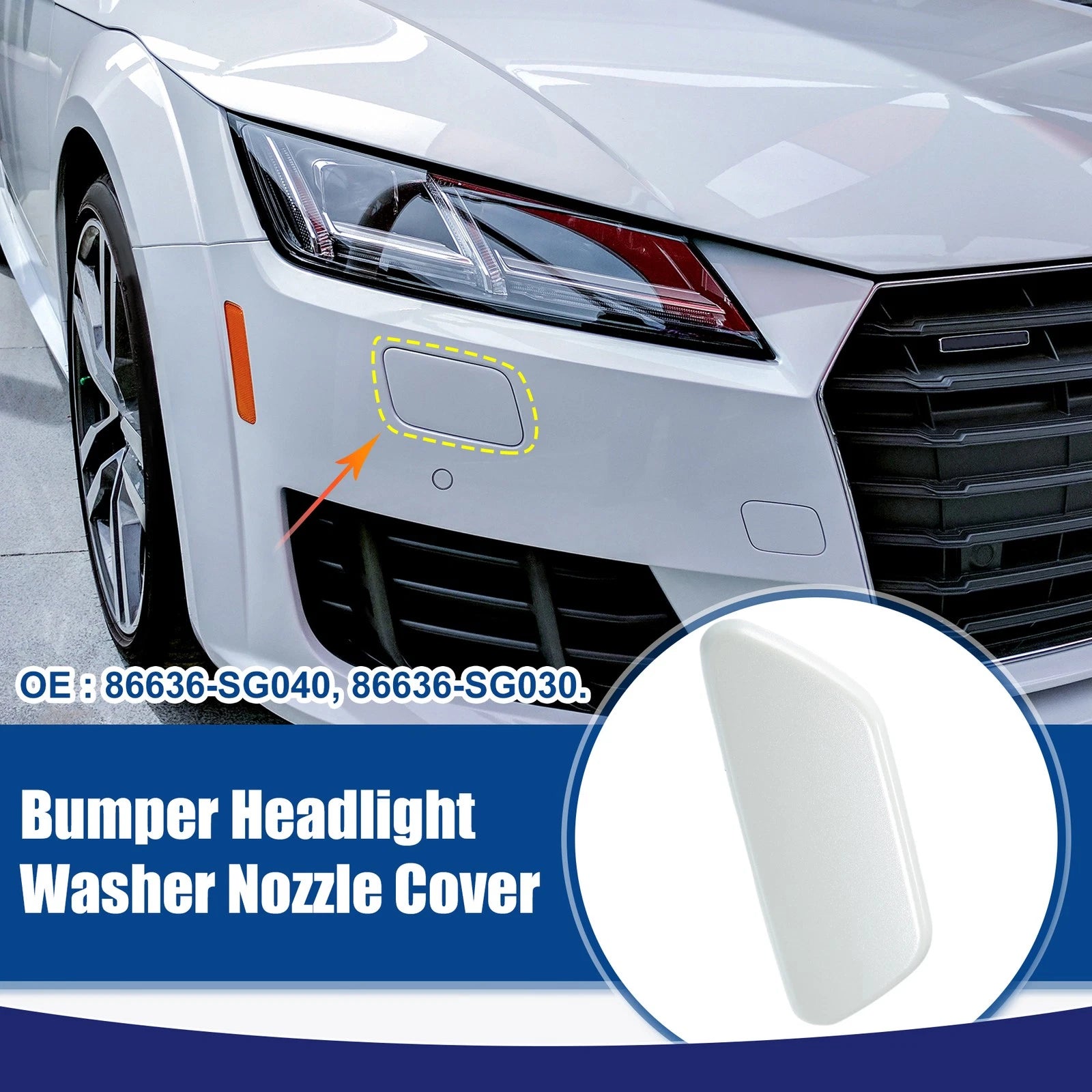 Front Left Headlight Washer Nozzle Cap Replacement for Subaru Forester (2014–2024)
