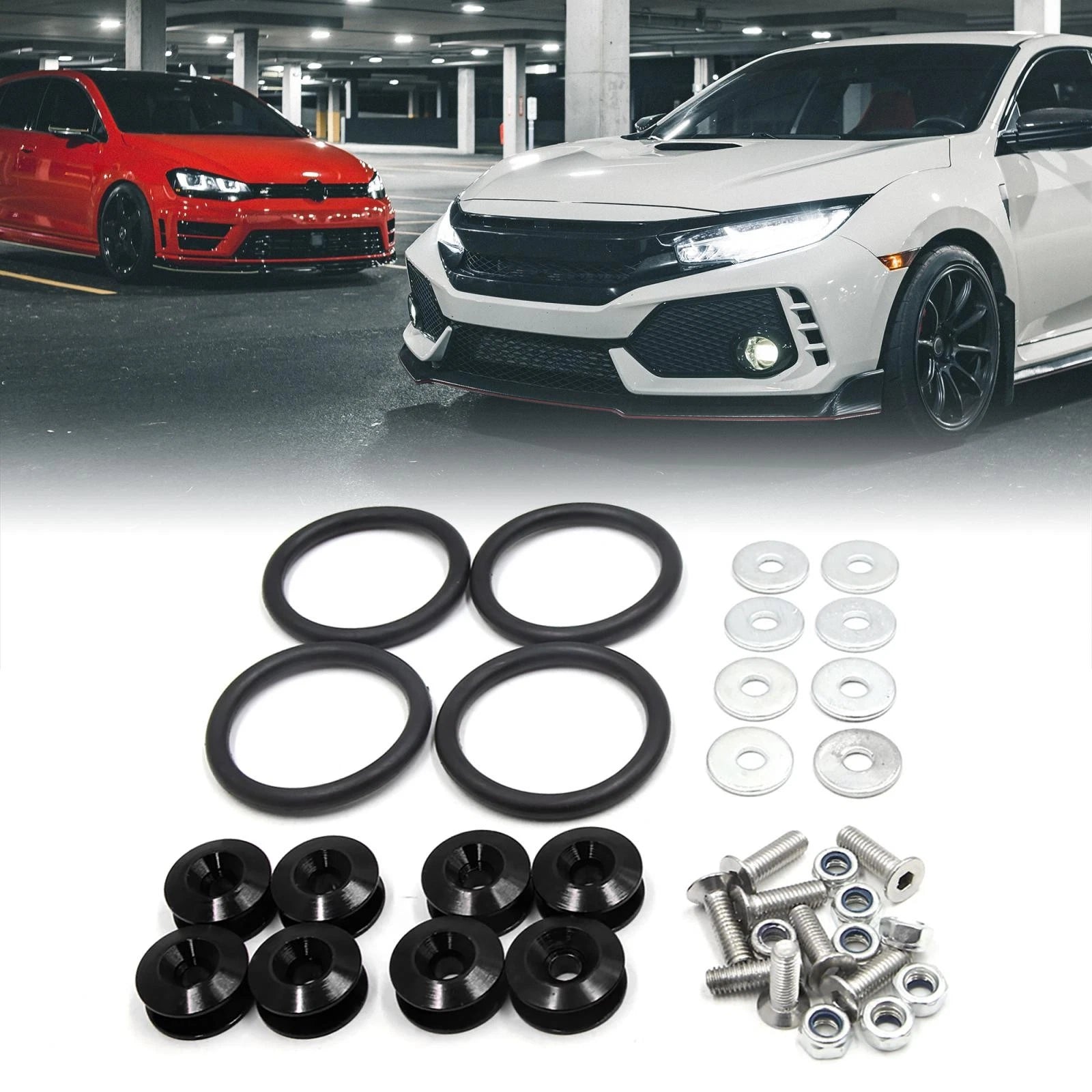 8pcs Quick Release Bumper Trunk Fastener Kit for Auto Car