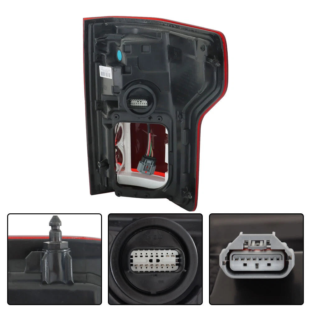 Left Driver Side Tail Light for Ford F150 (2018–2020) LED, Chrome, Blind Spot