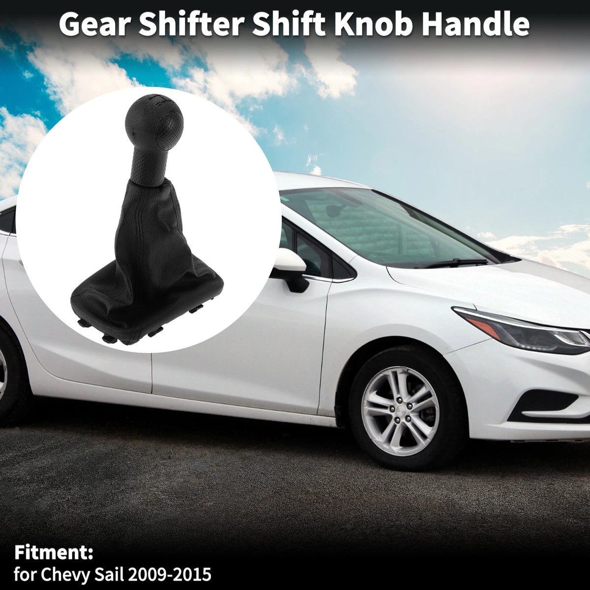 Gear Shift Knob Handle for Chevrolet Sail (2009–2015) Manual Transmission Plastic