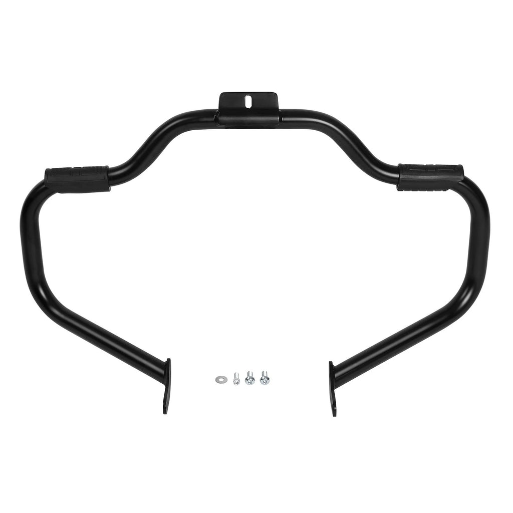 Matte Black Mustache Engine Guard Footpegs for Harley Softail (2000–2017)