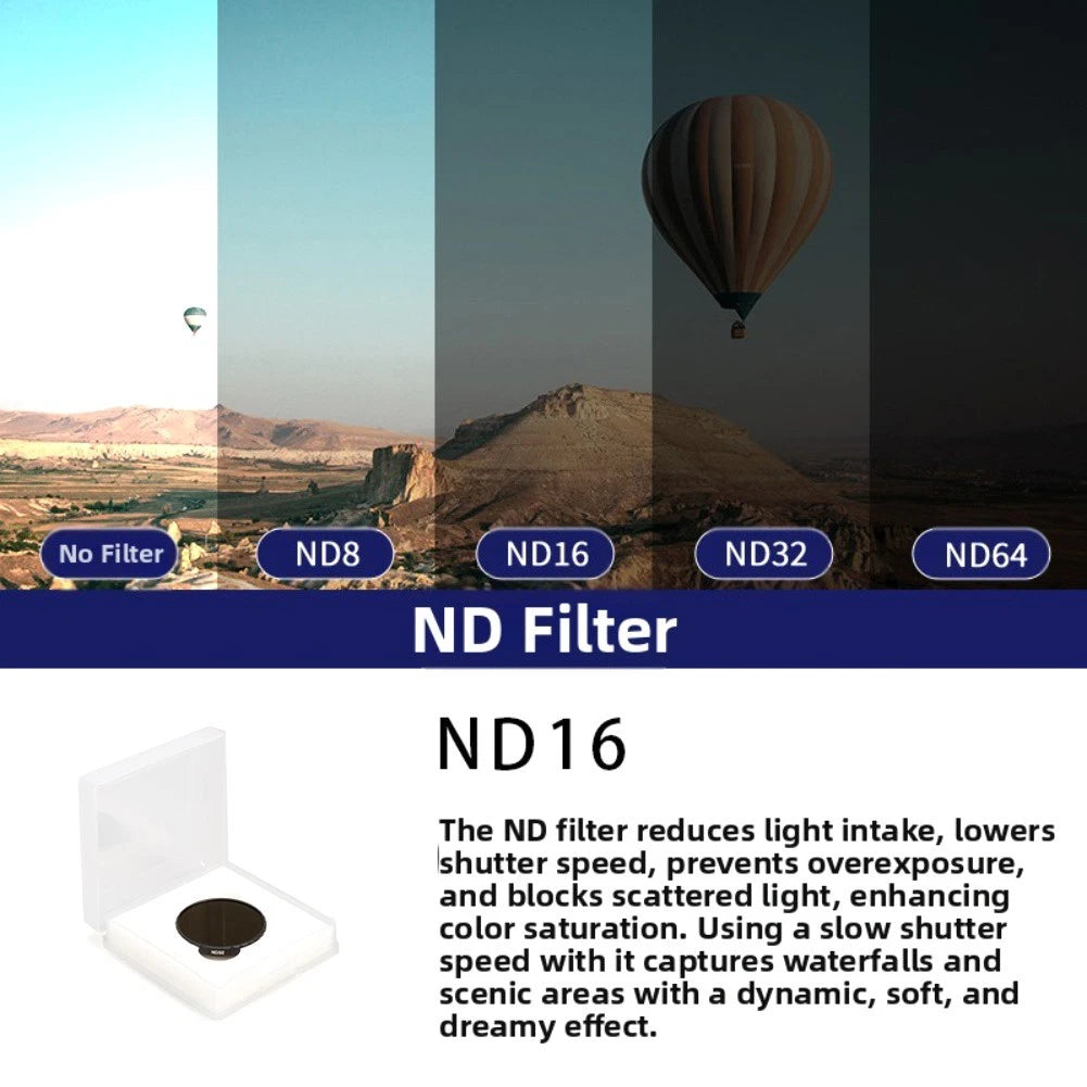 ND Filter Kit for DJI Action 6 (2023) - UV CPL ND8 ND16 ND32 ND64