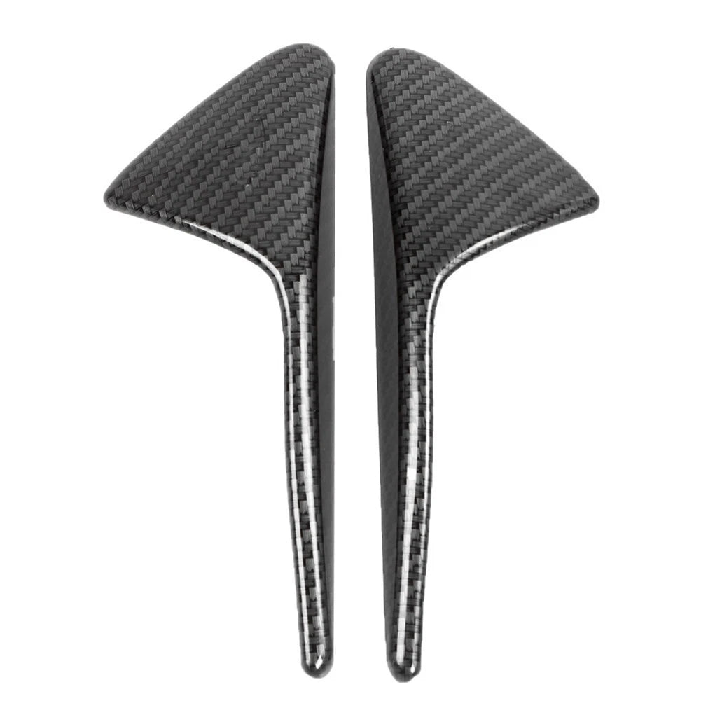 Carbon Fiber Style Side Camera Cover Trim for Tesla Model 3 S X (2017–2023)