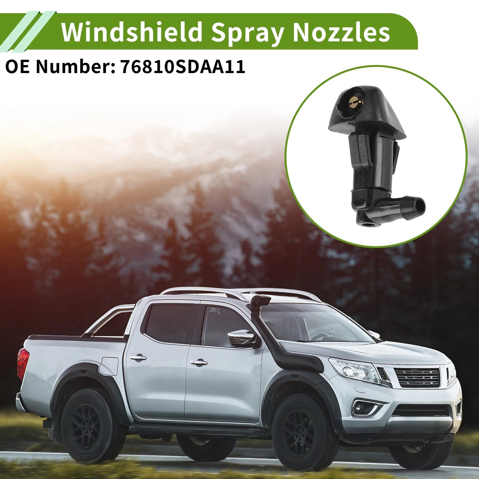 Windshield Washer Nozzle Set for Honda (No. 76810SDAA11)