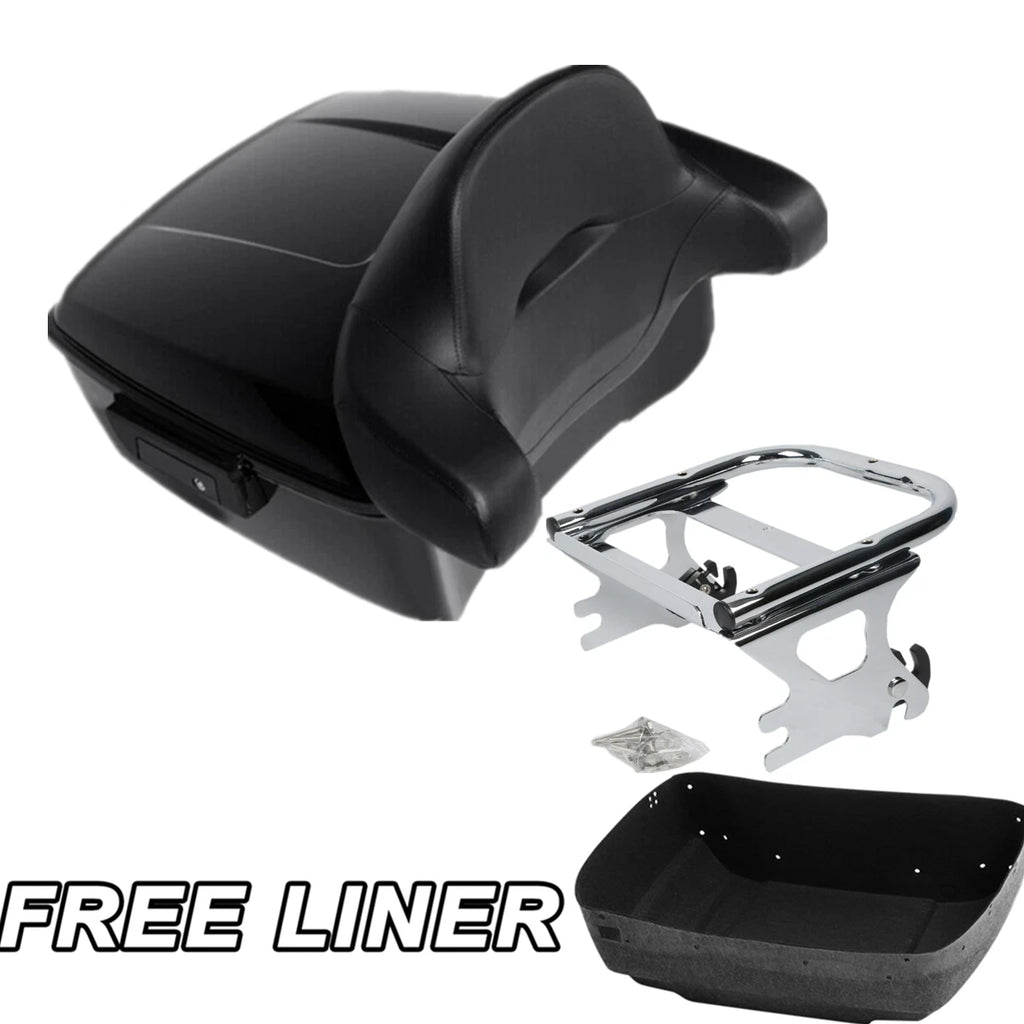 Trunk & Backrest Pad Mount Rack for Harley Touring Street Glide (1997–2008)