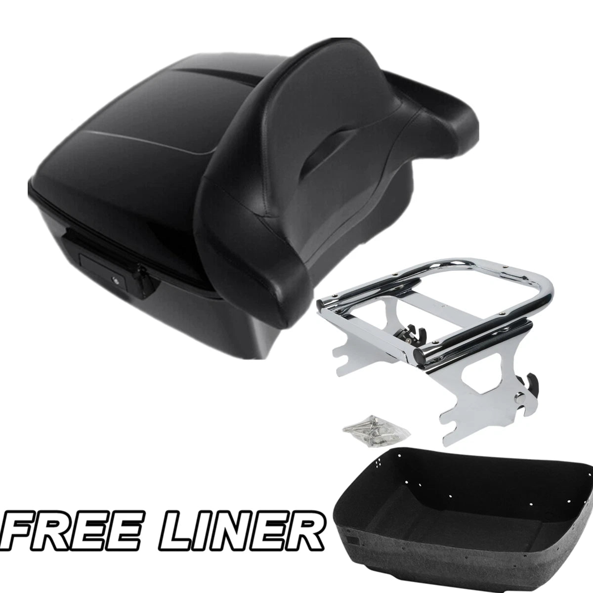 Trunk & Backrest Pad Mount Rack for Harley Touring Street Glide (1997–2008)