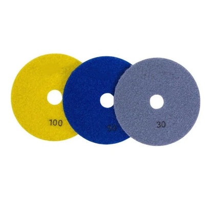 3pcs 4-Inch Polishing Pads for Granite Marble Quartzite (Dry Use)