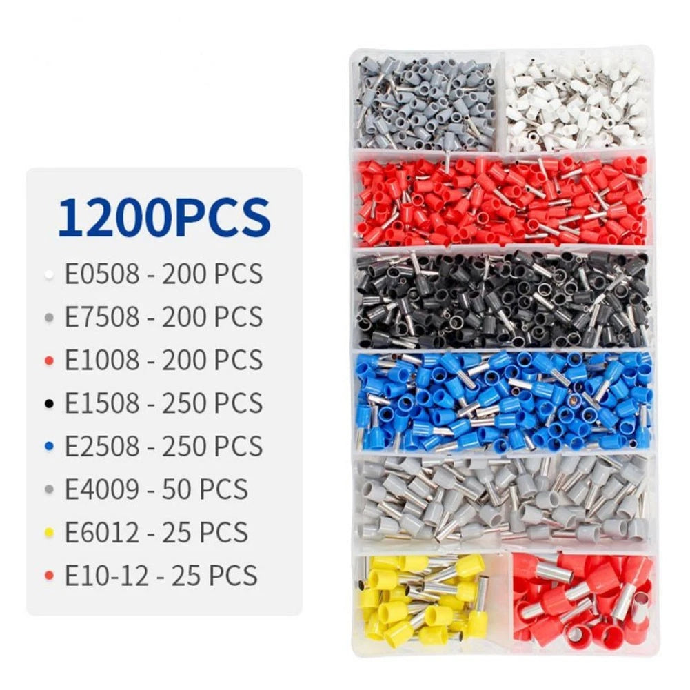 1200pcs Crimp Terminal Kit for Wiring (Electrician Connectors)