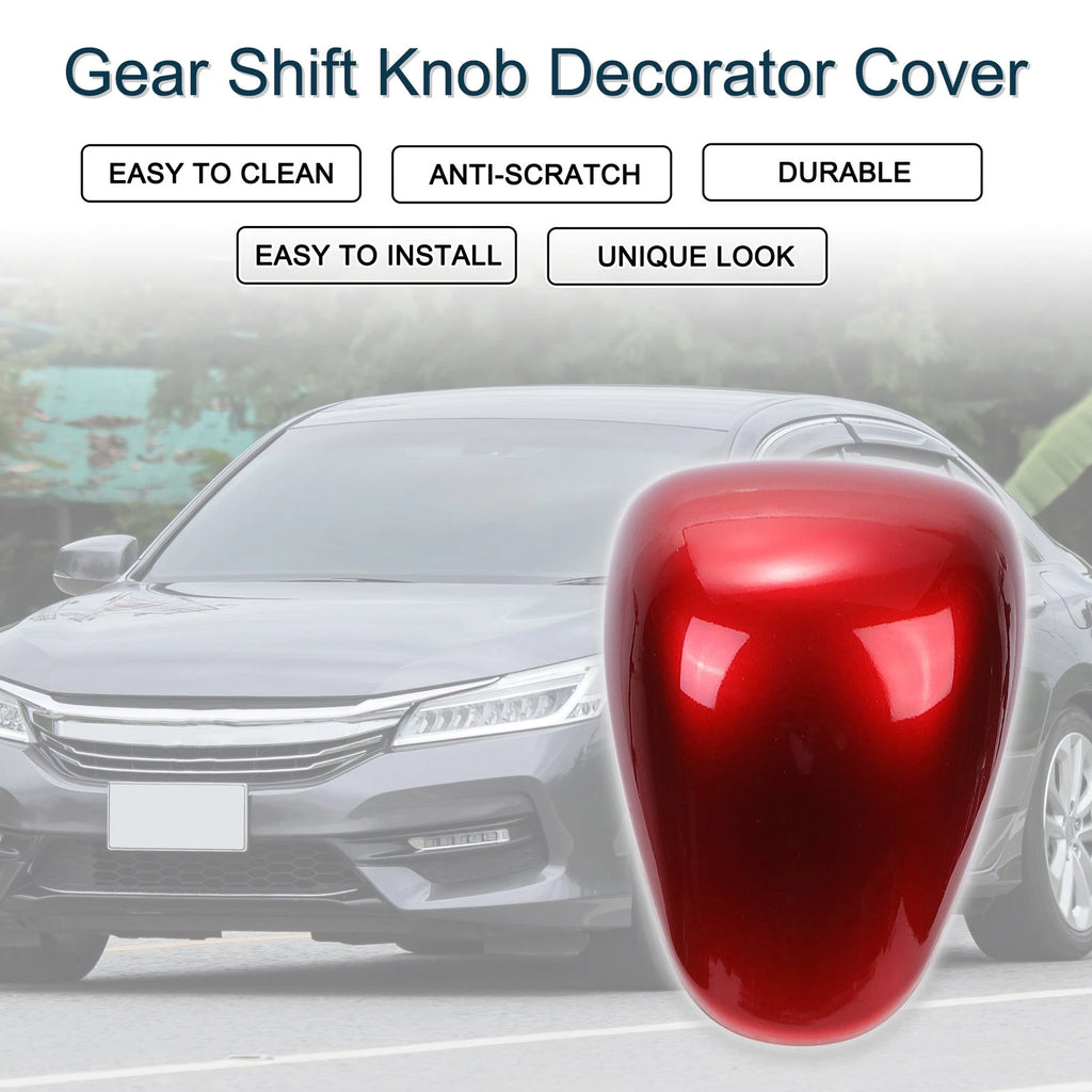 Gear Shift Knob Decorator Cover for Honda Accord (2013–2017) Red Console