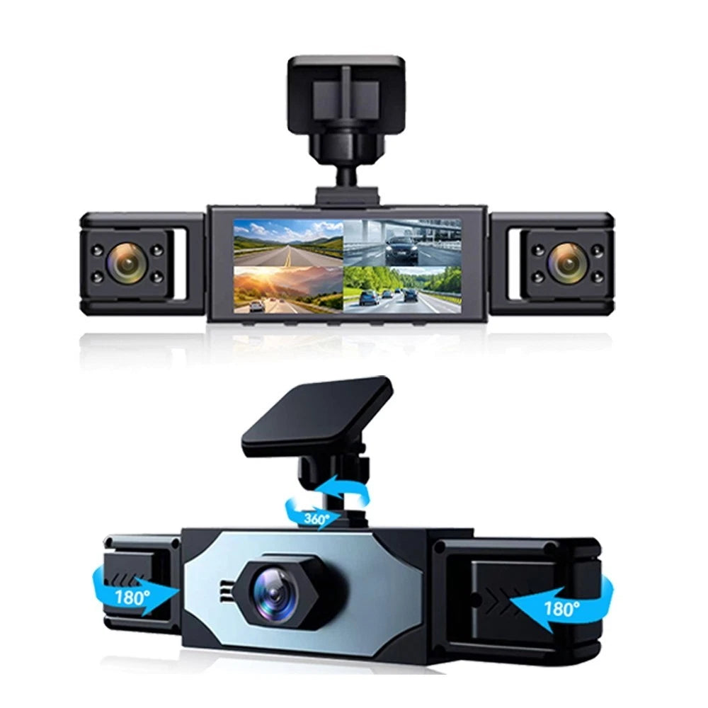 4 Channel Dash Cam for Car (FHD 1080P)