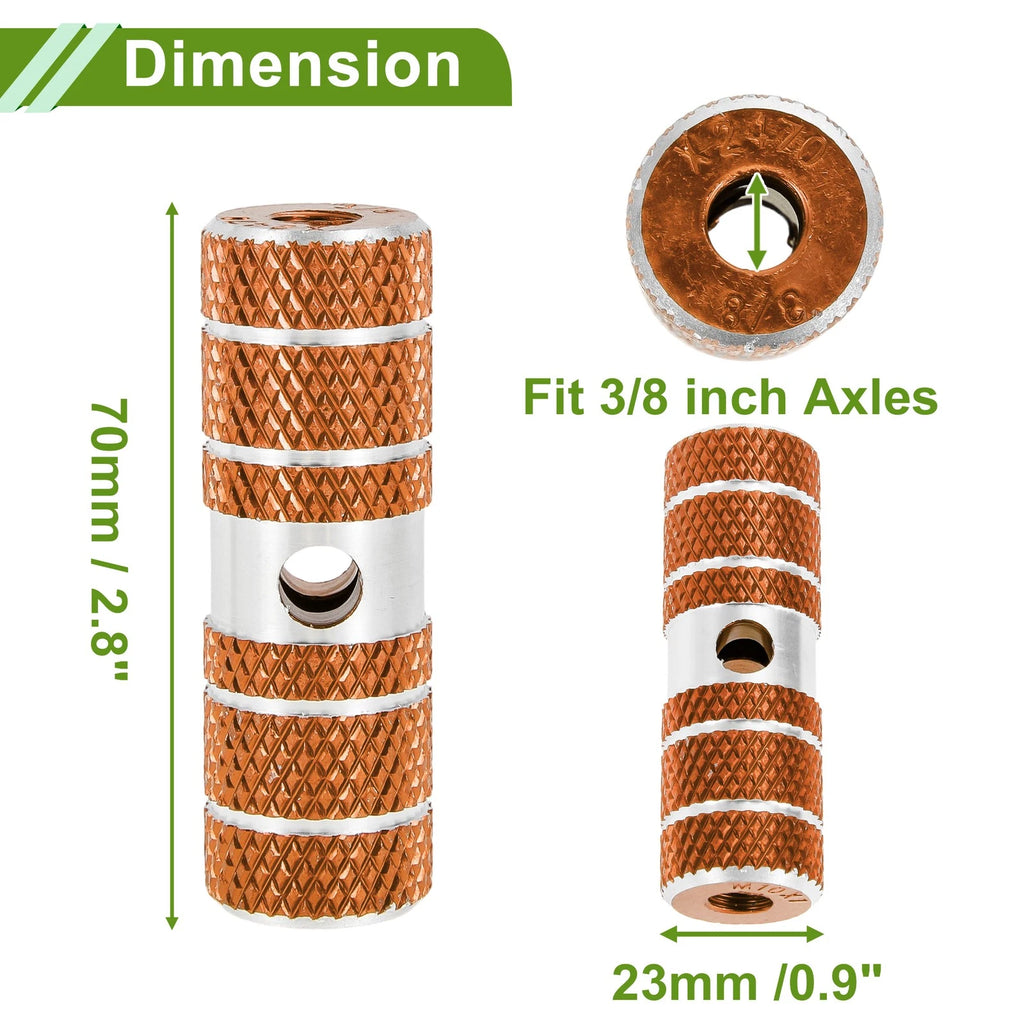 2 Pcs 70mm Bike Pegs Replacement Circle Texture Foot Pegs for Orange