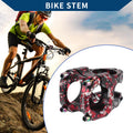 Adjustable Bike Stem Short Handlebar for Bike 35mm Stem Length (Red)