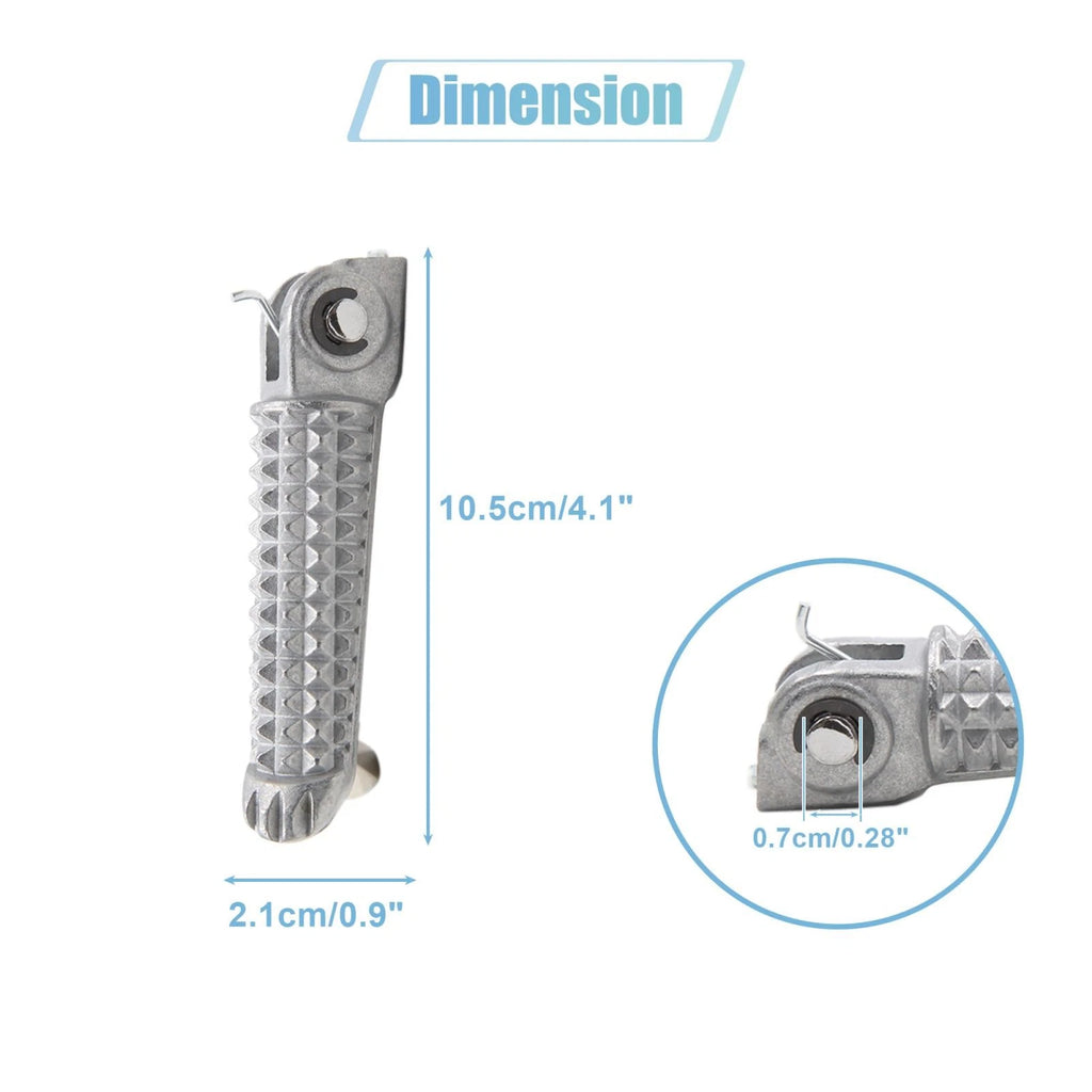 Motorcycle Footpeg Pair 7mm Aluminium Alloy Replacement for Universal (All Years)