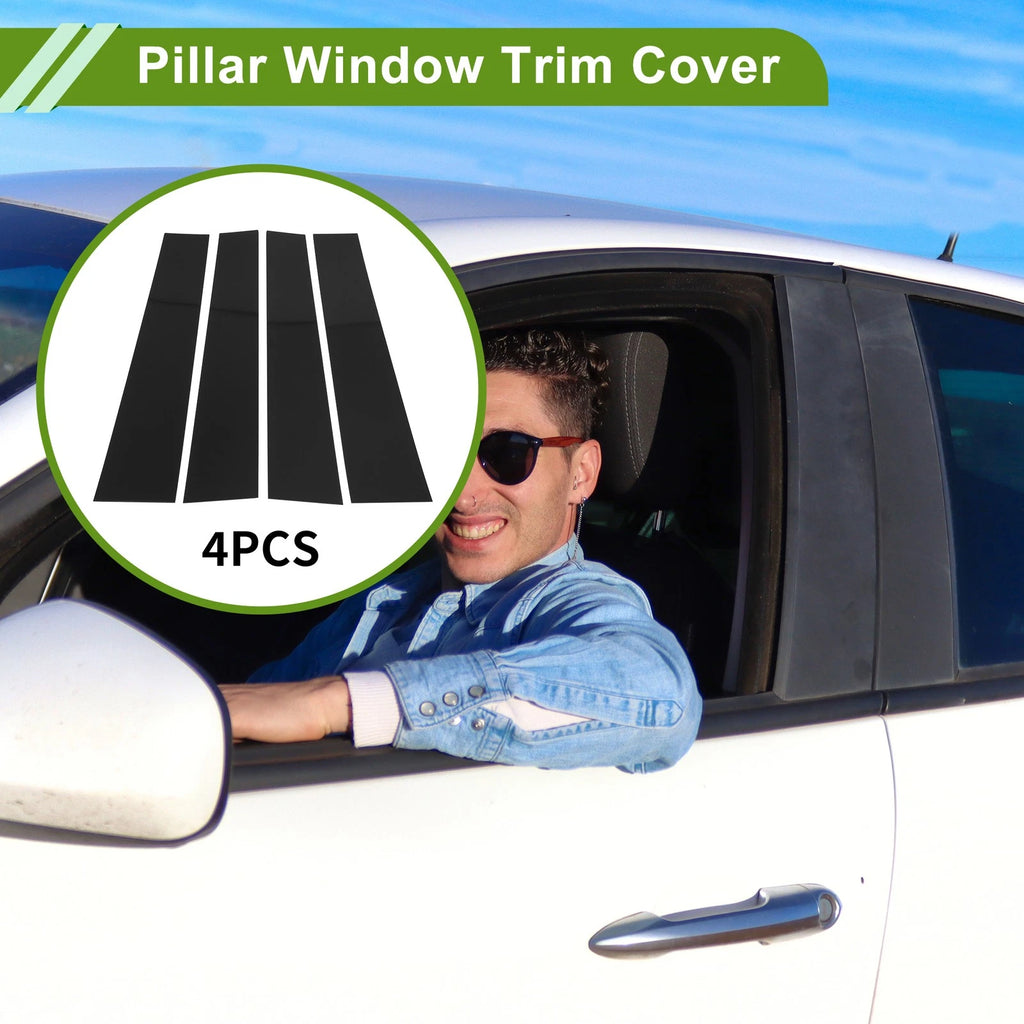 Pillar Window Trim Set 4 Pcs Replacement for Dodge Ram (2019–2023) Black