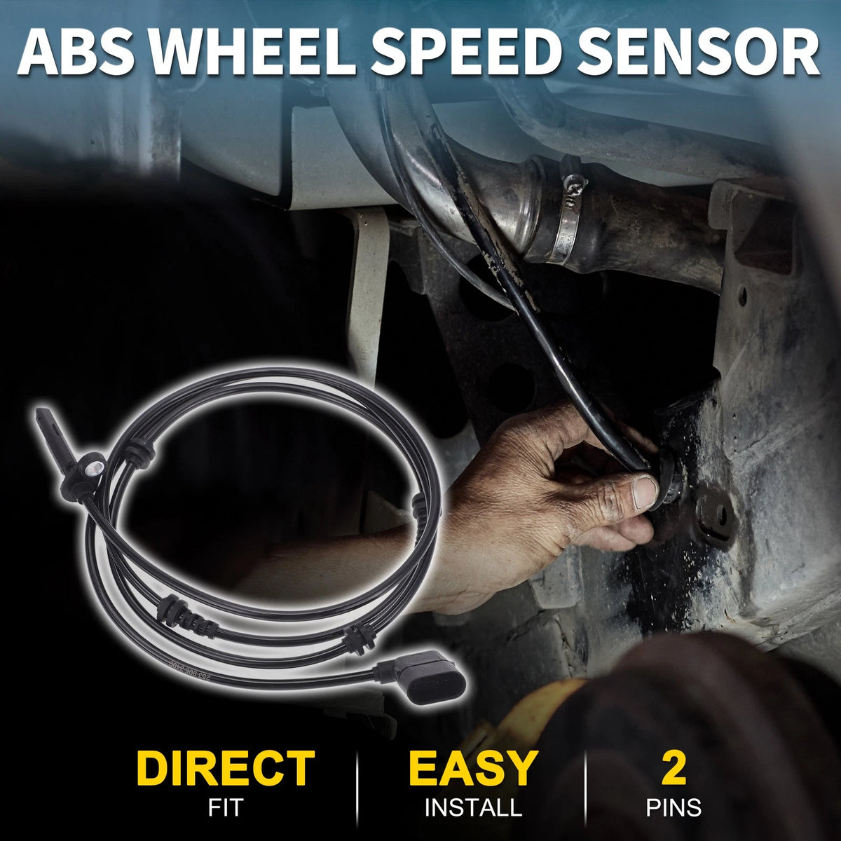 Front Right ABS Wheel Speed Sensor Replacement for Mercedes-Benz GLC300 C400 (2016–2022)