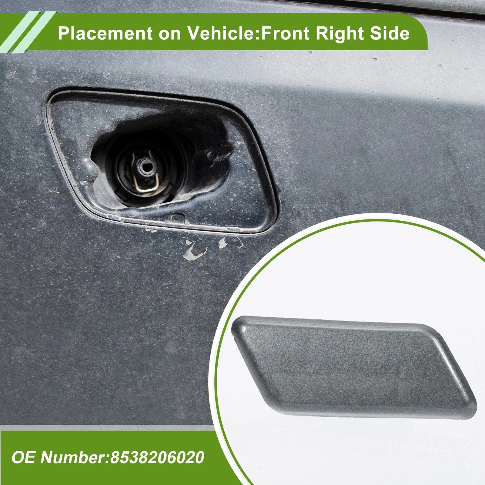 Washer Nozzle Cover Cap Front Right Replacement for Toyota Camry (2009–2012)