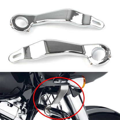 2X Fairing Support Mount Kit for Harley Road Glide FLTRX FLTRU (2015–2022) Chrome
