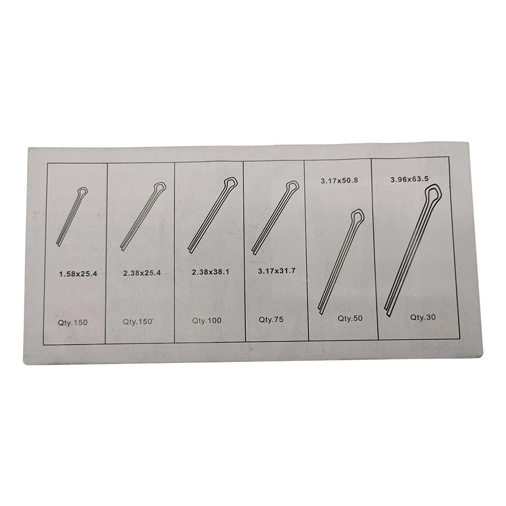 Set of 555 R Type Split Cotter Pins Metal Safety Pins