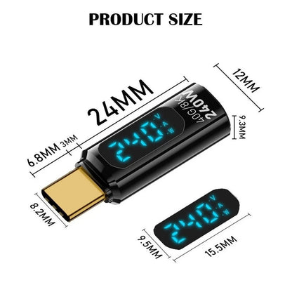 240W Power Adapter for Laptops - 40Gbps Data Transfer, 8K Video Transmission