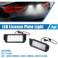 White LED License Plate Light Assembly Pair for Hyundai (2000–2020)