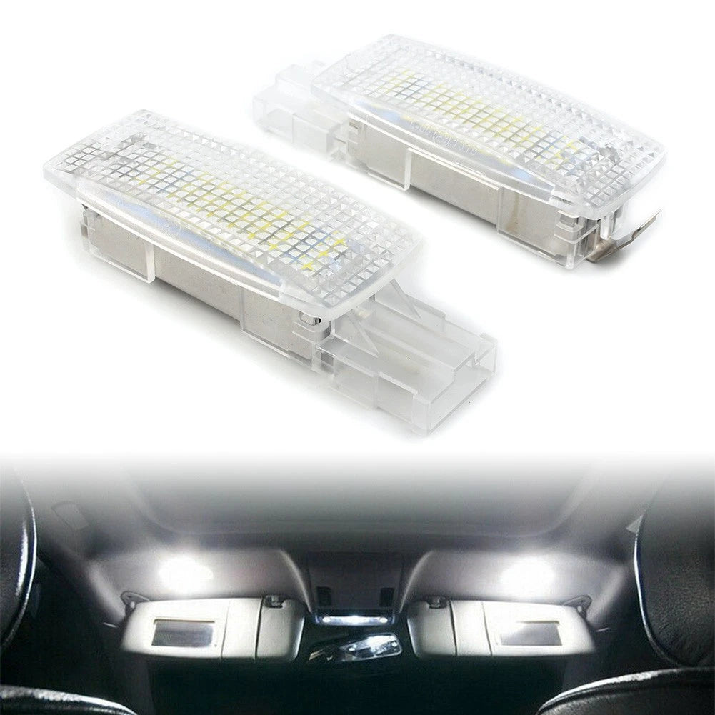 2X LED Light Auto Interior Visor Vanity Mirror for VW Golf Jetta Passat