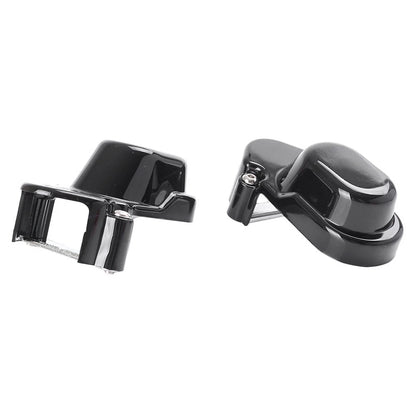 2x Black Motorcycle Rear Axle Cover Swingarm Caps for Harley Softail 2008-2017