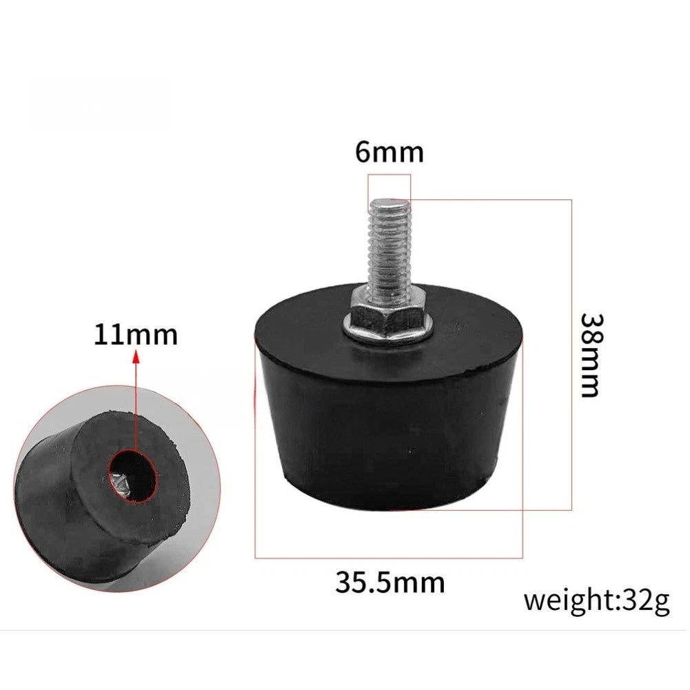 Quick-Change Rubber Compressor Foot Pads for (38mm, 11mm, 6mm)