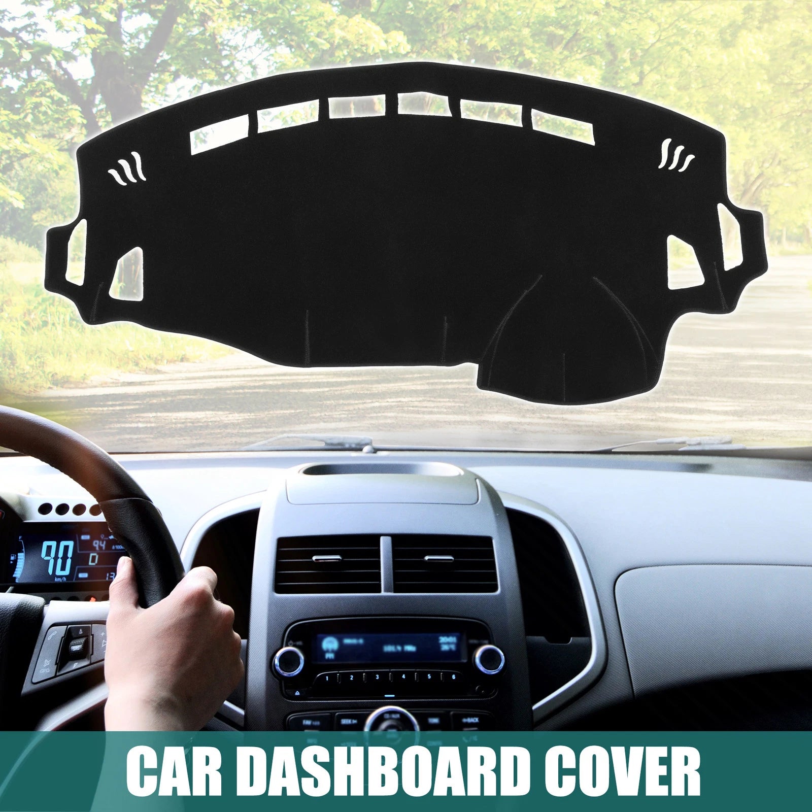 Dashboard Cover for Suzuki Spandia (2003–2017) - Black Polyester Mat Protector