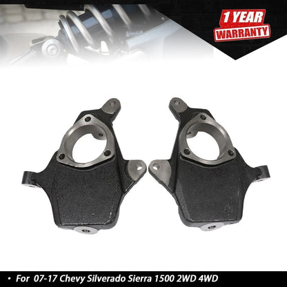 2" Drop Spindle Set for Chevy Silverado Sierra 1500 2WD 4WD (2007–2017)