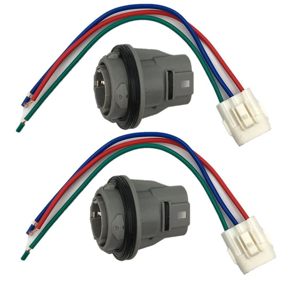 2 Front Turn Signal Light Socket Connector Harness W/ 3-Wire for Honda Civic