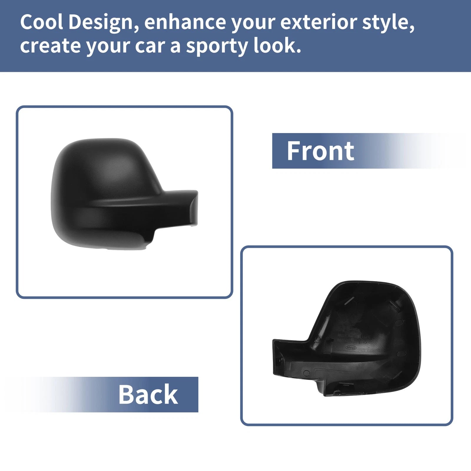 Mirror Cover Cap for Citroen Dispatch/Jumpy (2016–2024) - Black