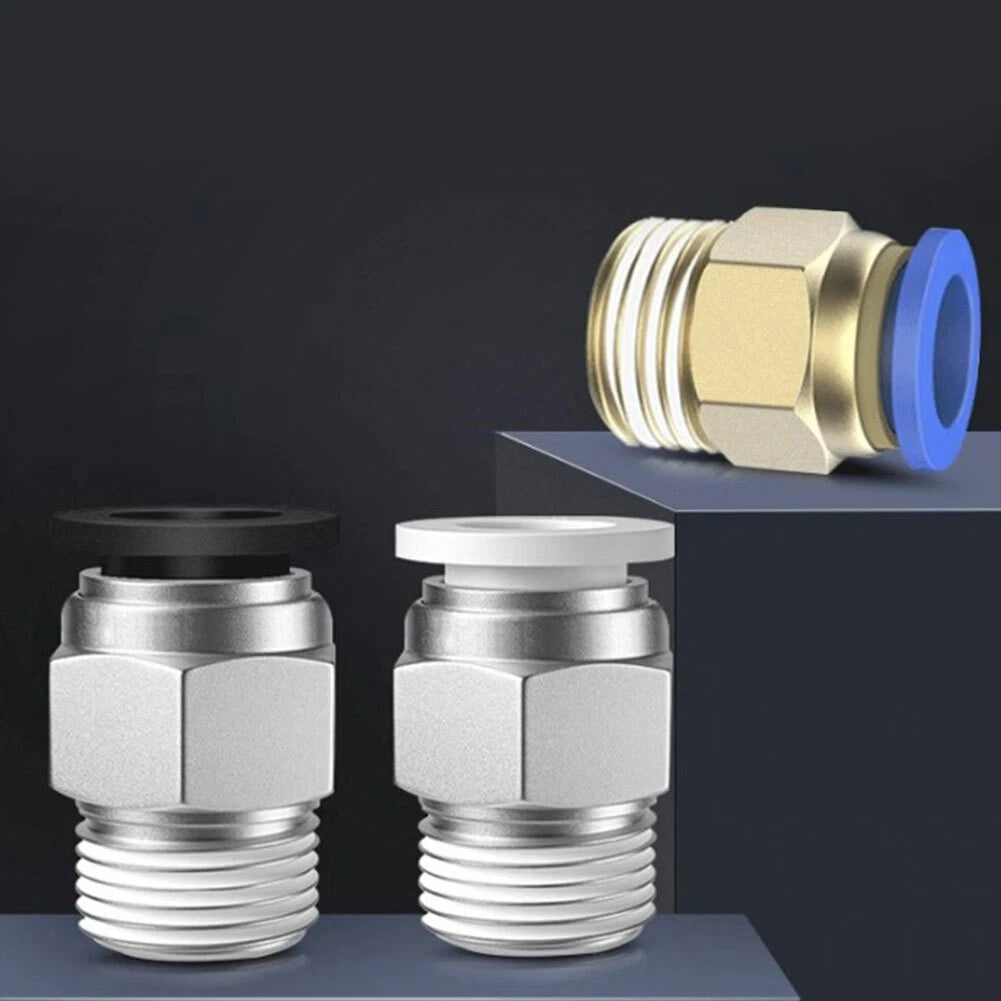 10 PC802 Threaded Connectors for PU Hose Connections