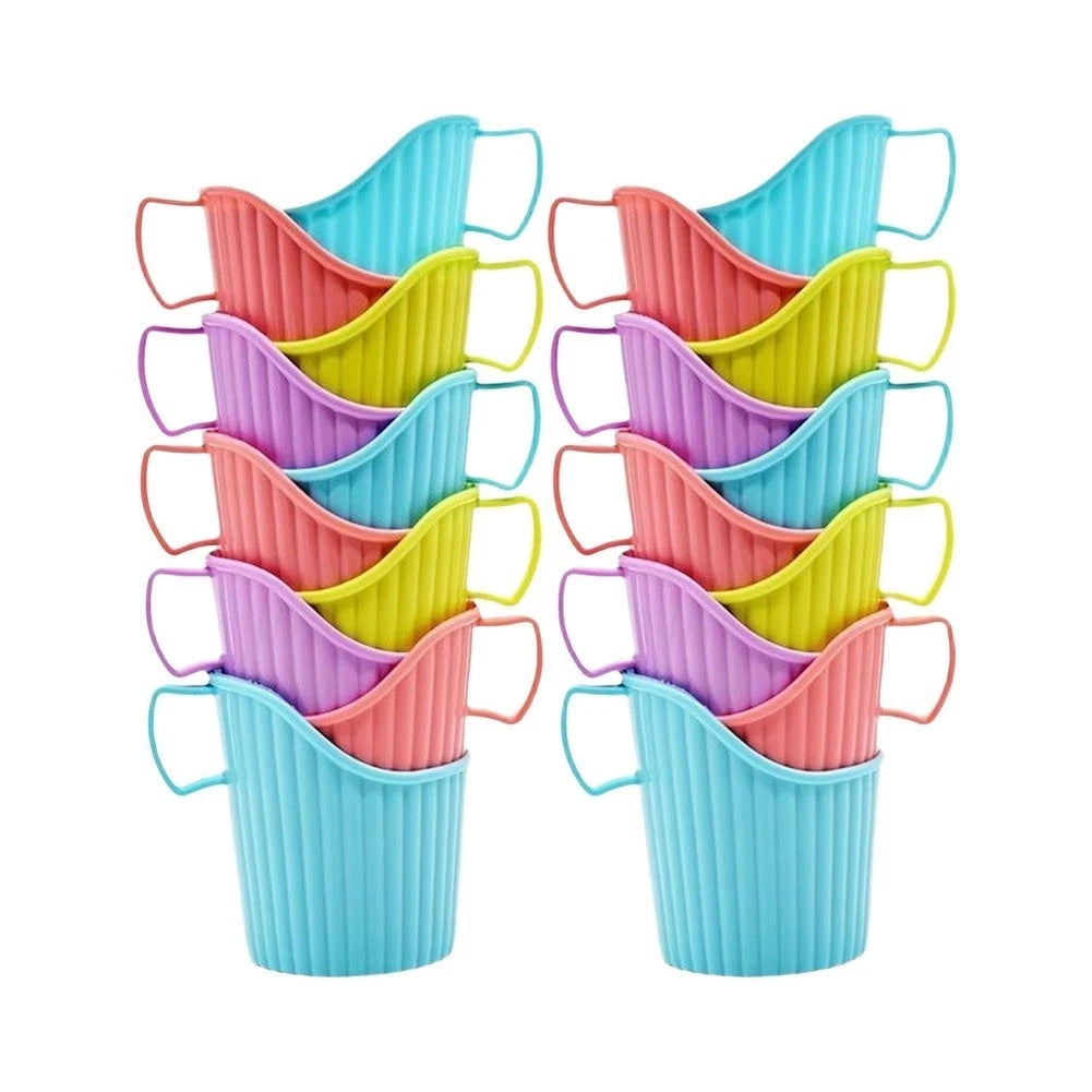 Set of 10 Plastic Cup Holders for Paper Cups - Heat Resistant Design