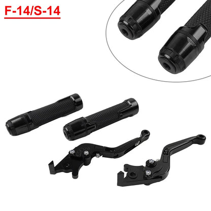 Folding Extendable Brake Clutch Levers for Suzuki DL1000 (2002–2023) Black