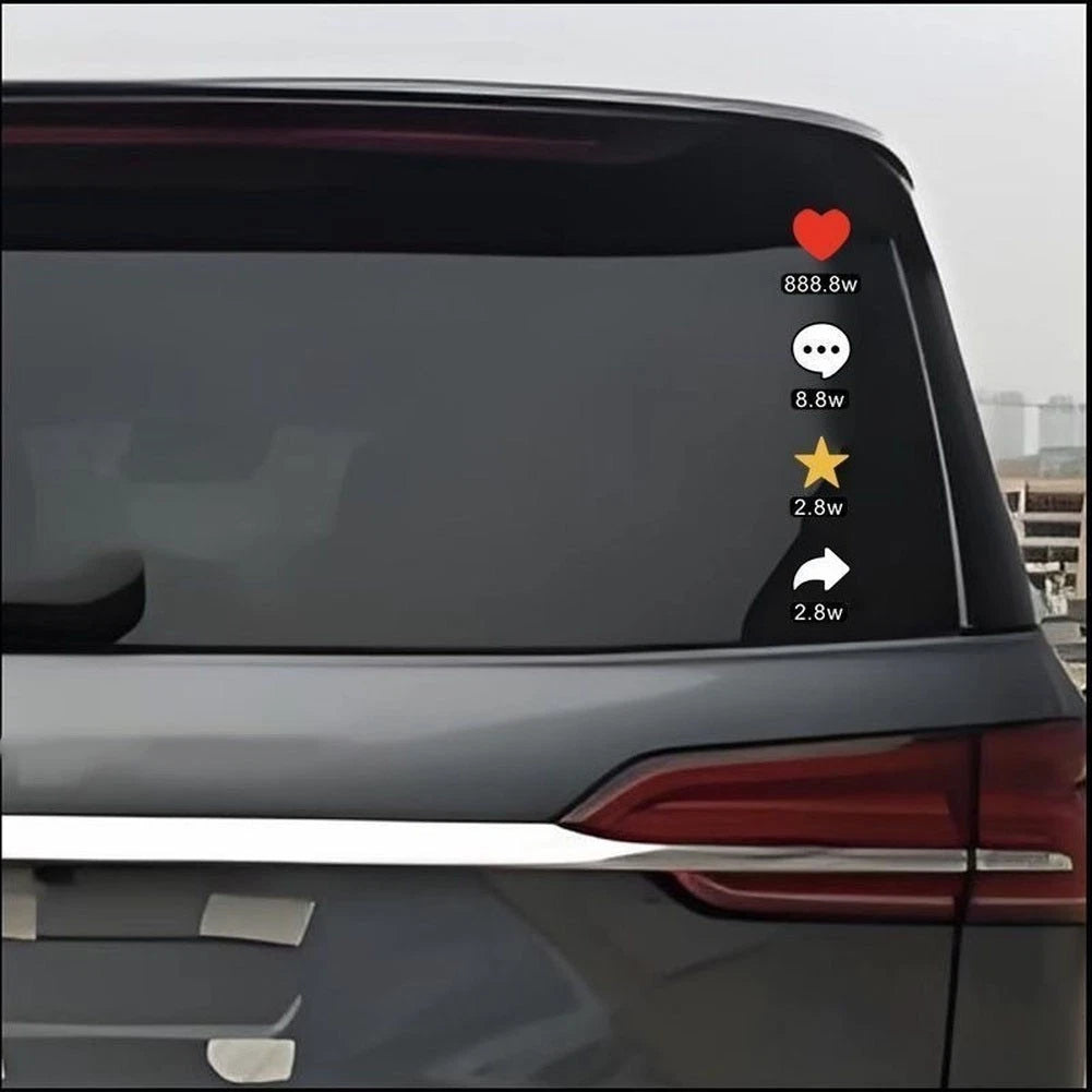 2X Waterproof Sunproof Decals for Car Rear Window Trunk