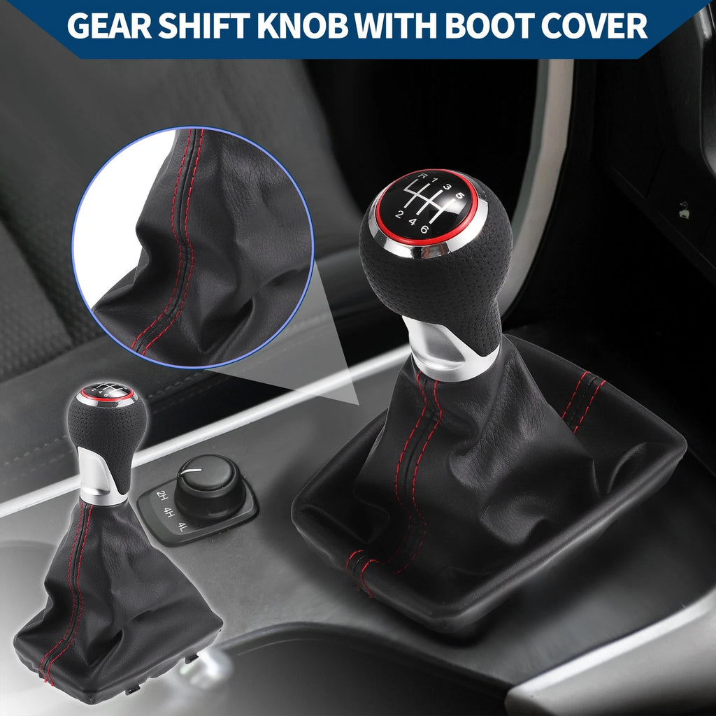 6 Speed Gear Shift Knob with Dust Cover for Audi A4 (2007–2015)