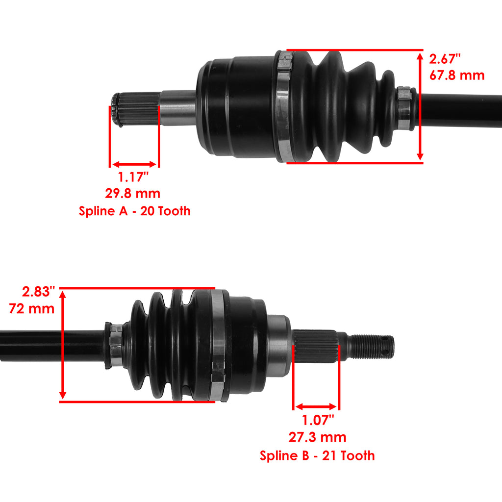 Front Left and Right CV Joint Axle Bearing Replacement for Honda (2006–2011)