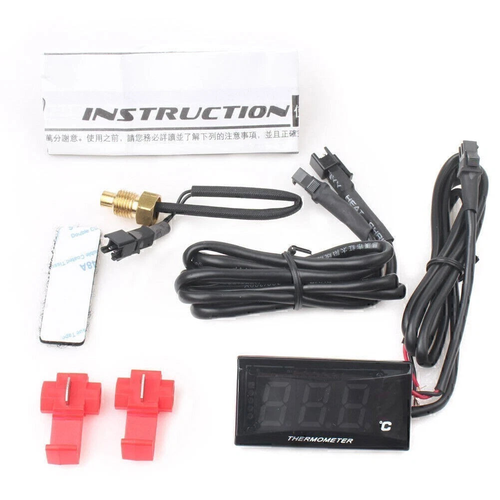 LED Digital Water Temp Gauge Meter for Racing Scooter Motor