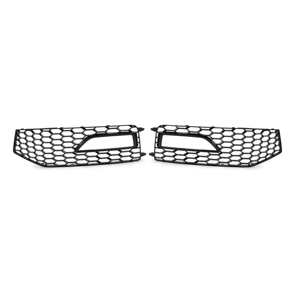 2X Honeycomb Front Bumper Grille Cover for Audi A4 B8.5 S4 RS4 (2013–2015)