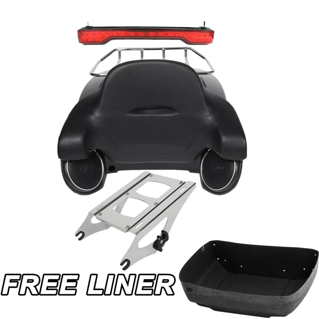 Trunk Backrest Rack Light Speakers for Harley Touring (2014–2026)