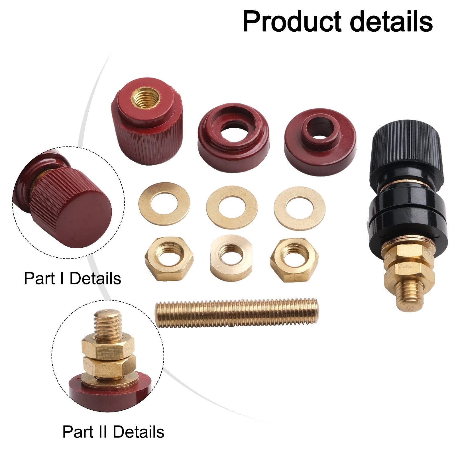 Brass Binding Terminals for M10 Thread Welding (300A)