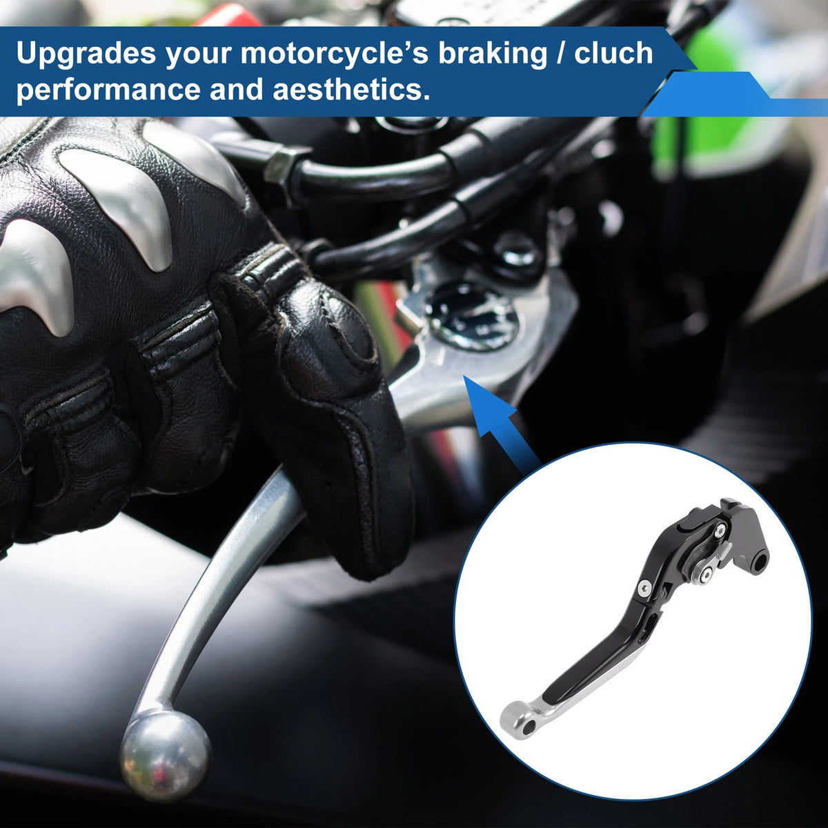 Adjustable Brake Clutch Levers for Honda CBR650R (2019–2023) Black Silver Tone