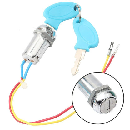 Reliable Ignition Cylinder for Electric Strollers and Tricycles with 2 Keys