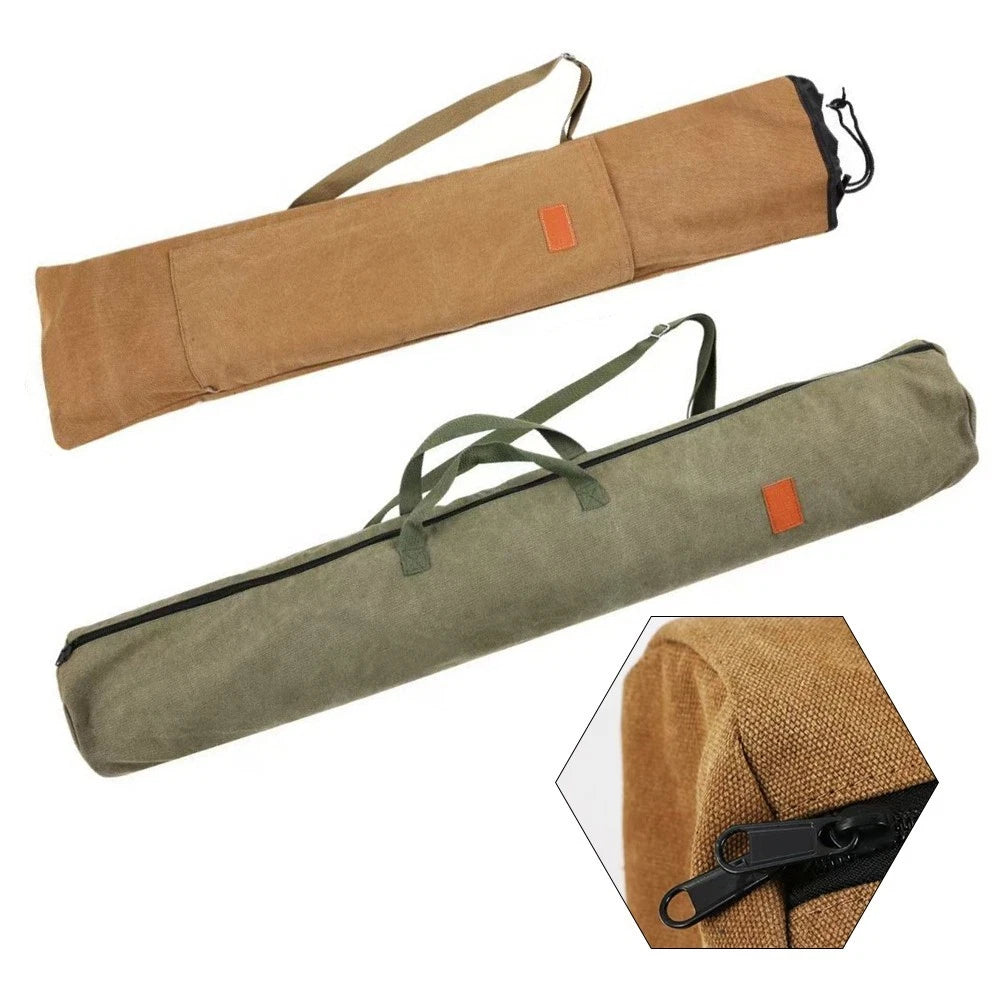 Waterproof Canvas Fishing Rod Bag for Universal Use (Large Capacity)