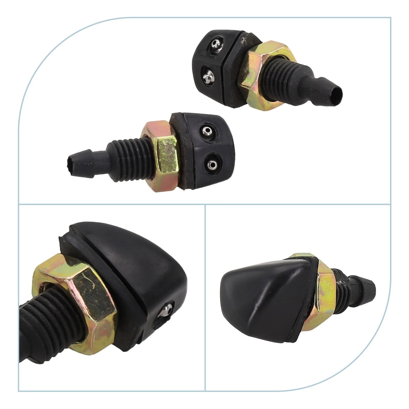 2X Windshield Wiper Washer Spray Nozzles for