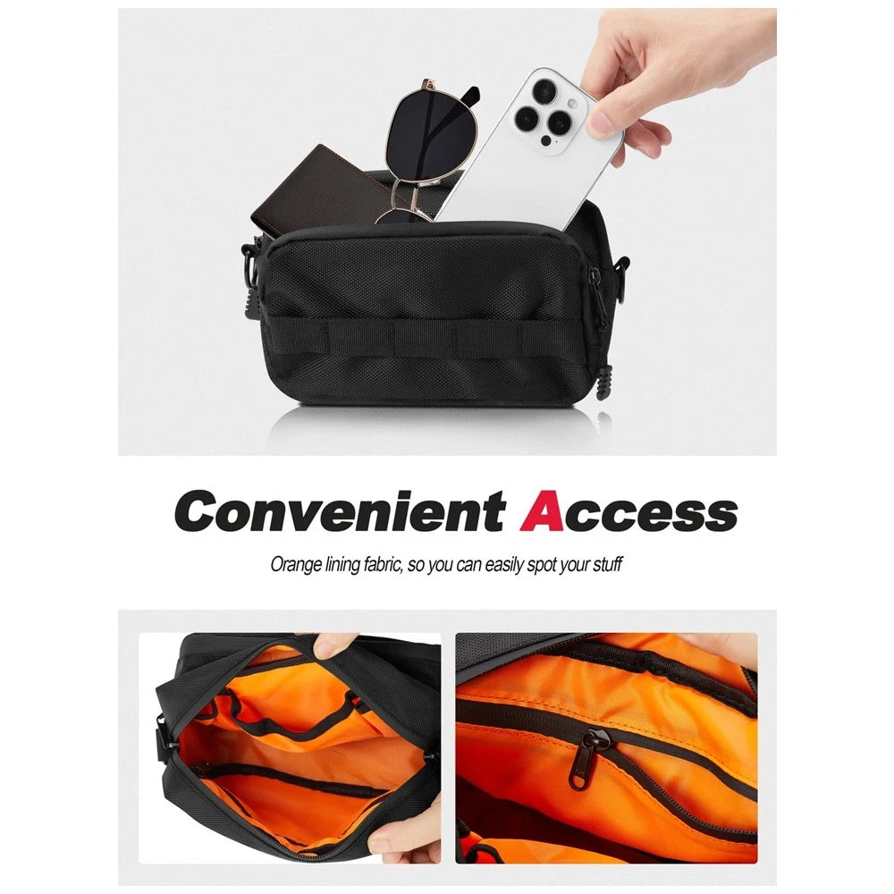 Universal Motorcycle Handlebar Bag for Dirt Bikes/Bicycles (Black)